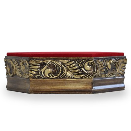 Suporte de Madeira Trabalhada para Imagens - Marrom - 10cm X 30cm