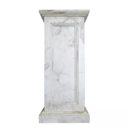 Coluna Pedestal de Madeira para Imagens Textura Mármore - 90 cm x 40 cm