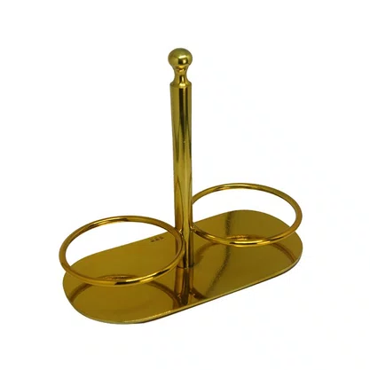 Suporte Oval Para Galhetas Dourada