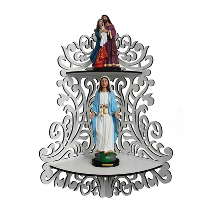 Suporte para Imagem de Canto Arabesco Branco