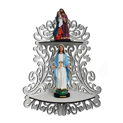 Suporte para Imagem de Canto Arabesco Branco