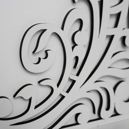 Suporte para Imagem de Canto Arabesco Branco