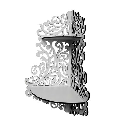Suporte para Imagem de Canto Arabesco Branco