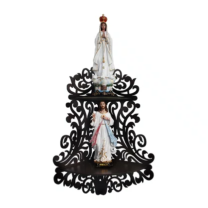 Suporte para Imagem de Canto Arabesco Marrom
