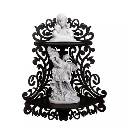 Suporte para Imagem de Canto Arabesco Marrom