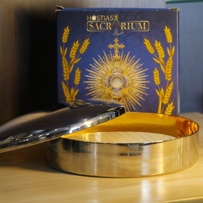 Teca Prata Gigante Com Interior Dourado