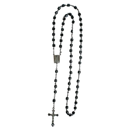 Terço de Hematita Nossa Senhora Aparecida 8 mm