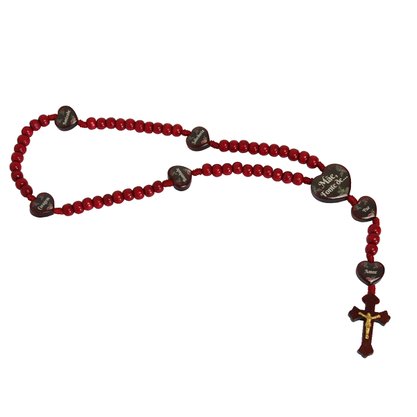 Terço de Madeira Mãe Fonte de Amor 8 mm