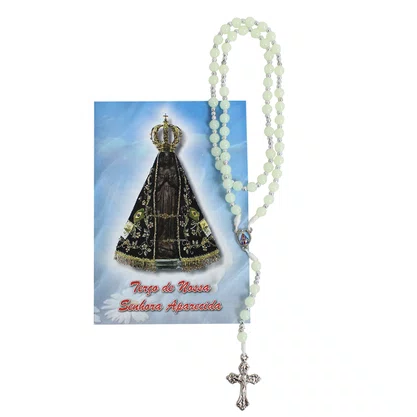 Terço de Nossa Senhora Aparecida com Oração 6mm