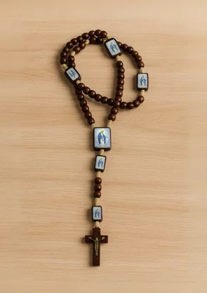 Terço de Nossa Senhora das Graças Madeira 6 mm
