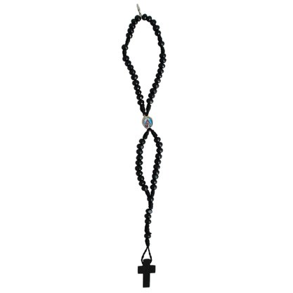 Terço de Pulso Nossa Senhora Aprecida Madeira Preta - 5 Mm