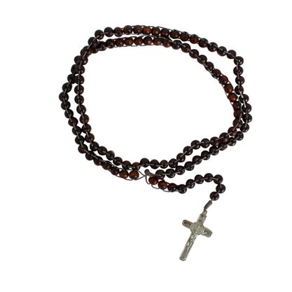 Terço Mil Ave Maria Madeira Vermelha - 5 Mm