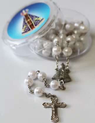 Terço Nossa Senhora Aparecida Pai Nosso Perola - 8mm 