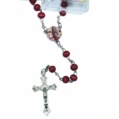 Terço de Nossa Senhora Guadalupe Perfumado Caixa 8 mm