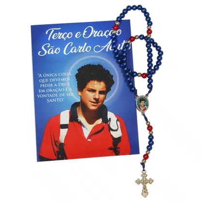 Terço Oração de São Carlo Acutis - 5 mm