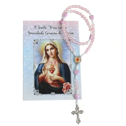 Terço Oração Imaculado Coração de Maria 6 mm