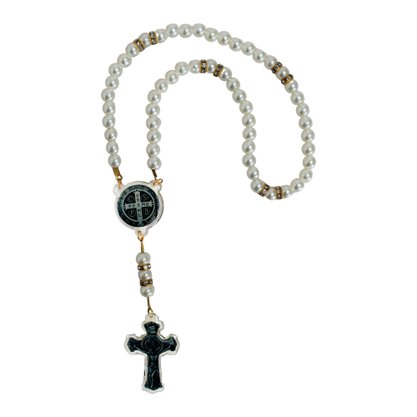 Terço Pérola São Bento - 6 mm