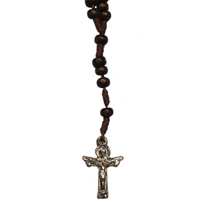 Terço Pulso de São José Madeira Marrom 4 mm