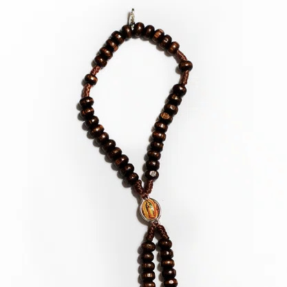 Terço Pulso de Nossa Senhora Guadalupe Imbuia 5 mm