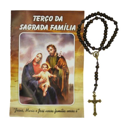 6 unid - Terço Sagrada Família com Oração
