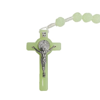 Terço de São Bento Conta de Rosa Luminoso 10 Mm
