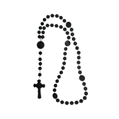 Terço São Bento Plástico Preto - 10 mm