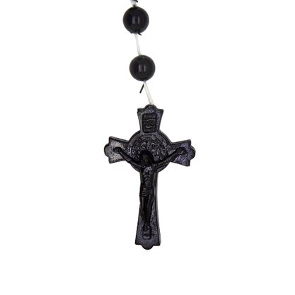 Terço São Bento Plástico Preto - 10 mm