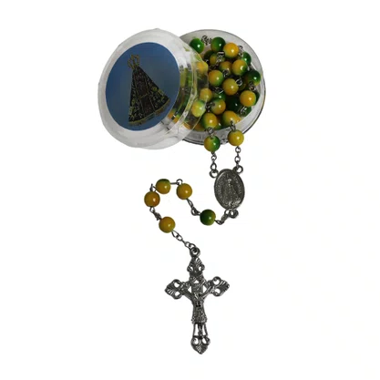 Terço Verde e Amarelo Nossa Senhora Aparecida - 8mm