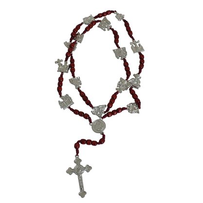 Terço Via Sacra Madeira - 6 Mm