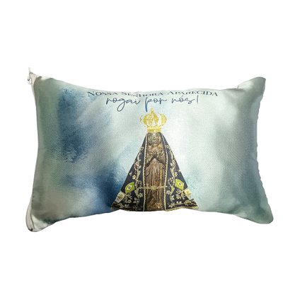 Travesseiro de Nossa Senhora Aparecida Fundo Azul