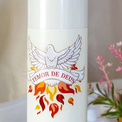 Kit 7 Dons do Espírito Santo 7 Velas Pentecostes Brancas Adesivo