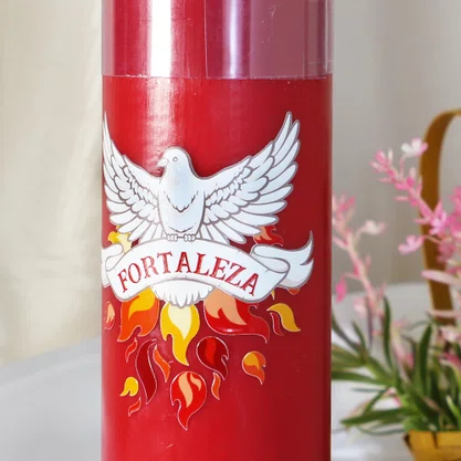 Kit 7 Dons do Espírito Santo 7 Velas Pentecostes Vermelhas Adesivo