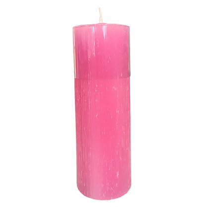 Vela Altar e Advento 17 cm x 5.7 cm Rosa Texturizada