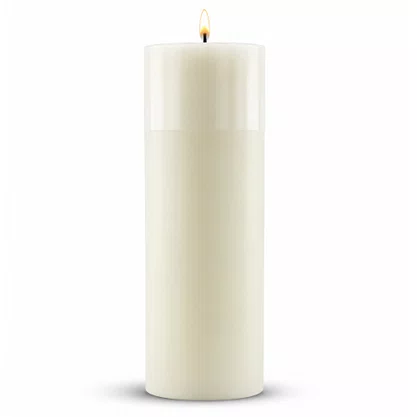 Vela Advento Branca para Altar - 20 x 7 cm