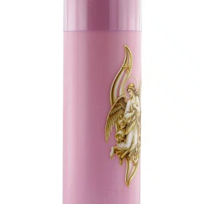 Vela Advento Rosa para Altar Anjo - 20 x 7 cm 