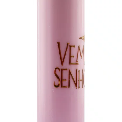 Vela Advento Rosa para Altar Vem Senhor - 20 x 7 cm 