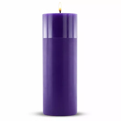 Vela Advento Roxa para Altar - 20 x 7 cm