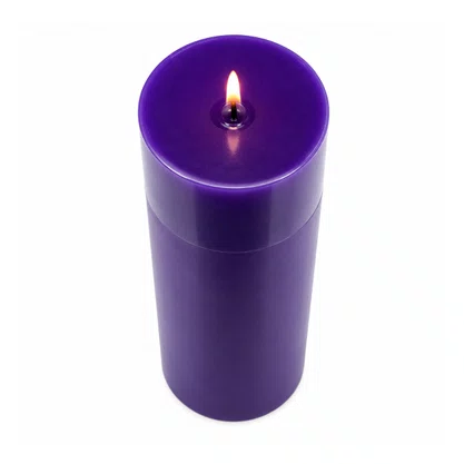 Vela Advento Roxa para Altar - 20 x 7 cm