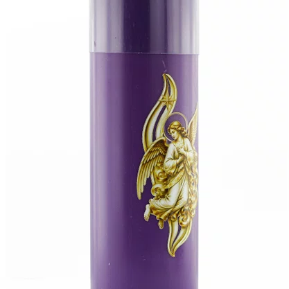 Vela Advento Roxa para Altar Anjo - 20 x 7 cm 