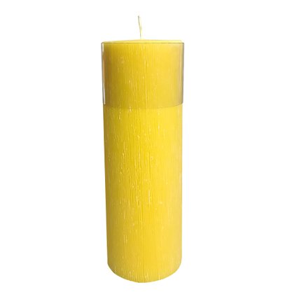 Vela Altar 20 cm x 7 cm Amarela Texturizada