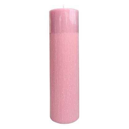 Vela Altar e Advento 25 cm x 7 cm Rosa Texturizada