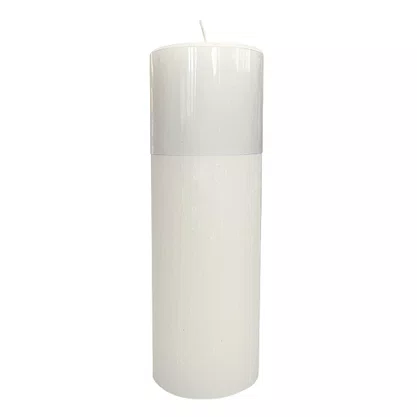 Vela Altar e Advento 17 cm x 5.7 cm Branca Texturizada
