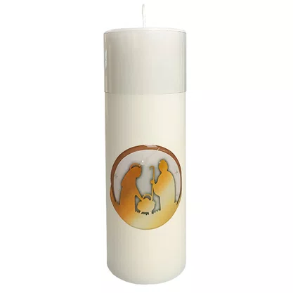 Vela Altar e Advento 20 cm x 7 cm Branca - Nascimento