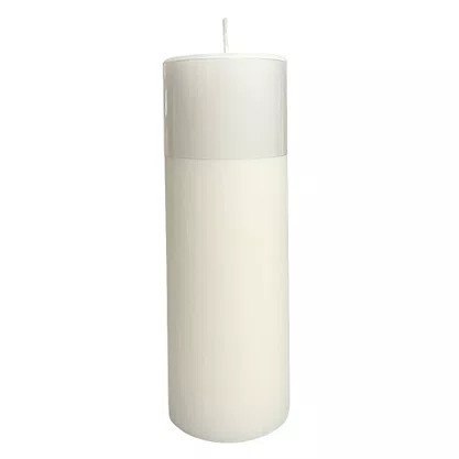 Vela Altar e Advento 20 cm x 7 cm Branca Texturizada