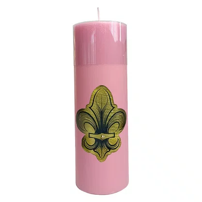 Vela Altar e Advento 20 cm x 7 cm Rosa - Flor de Lis