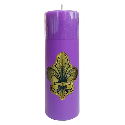 Vela Altar e Advento 20 cm x 7 cm Roxa - Flor de Lis