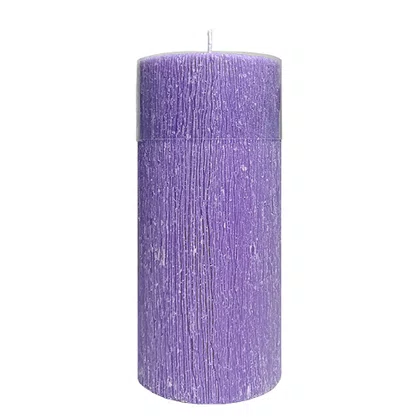 Vela Altar e Advento 20 cm x 9 cm Roxa Texturizada
