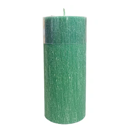 Vela Altar e Advento 20 cm x 9 cm Verde Texturizada