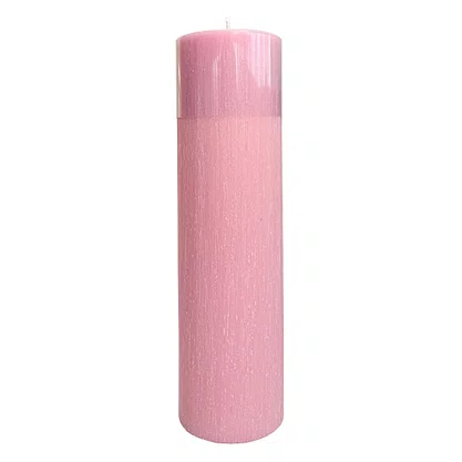 Vela Altar e Advento 25 cm x 7 cm Rosa Texturizada