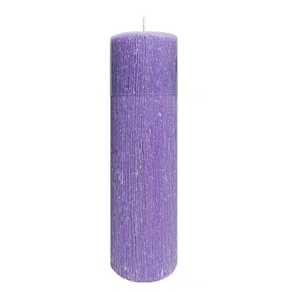Vela Altar e Advento 25 cm x 7 cm Roxa Texturizada